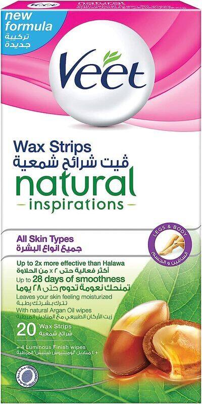 

Veet Natural Wax Strips, 20 Pieces