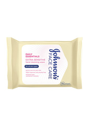 Johnson & Johnson Fragrance Free Face Care Makeup Be Gone Extra-Sensitive Wipes for Adult, 25 Sheets