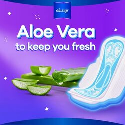 Always Cool & Dry No Heat Feel Maxi Thick Large Sanitary Pads with Wings, 30 Pieces