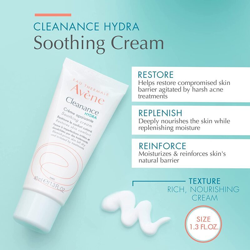 Avene Cleanance Hydra Soothing Cream for Dry Skin, 40ml