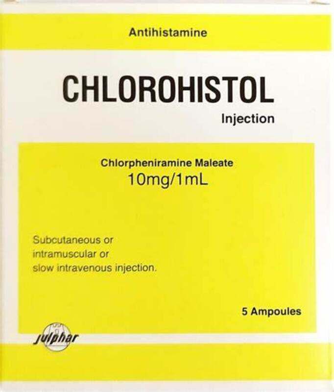 

Julphar Chlorohistol 10Mg/1Ml Inj 5S