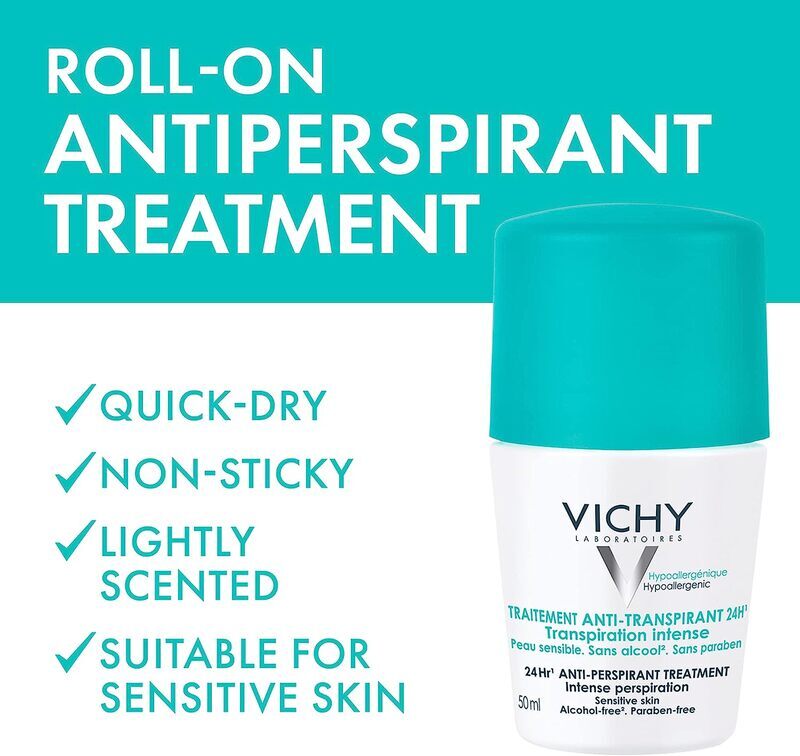 Vichy 48 Hour Anti-Perspirant Treatment for Sensitive Skin Roll-On, 50ml