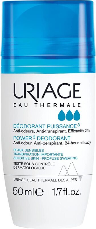 Uriage Power 3 Roll On Deodorant, 50ml