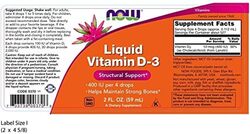 Now Foods Liquid Vitamin D-3 400 Iu/ 4 Drops, 60ml