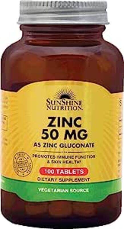 

Sunshine Nutrition N Zinc Dietary Supplement, 50mg, 100 Tablets