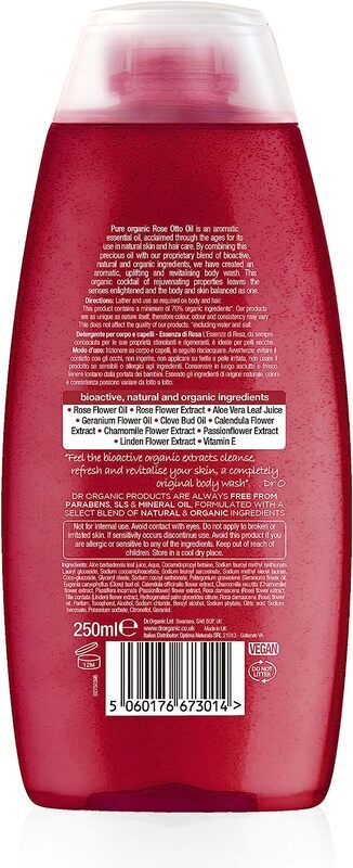 Dr. Organic Rose Otto Body Wash, 250ml