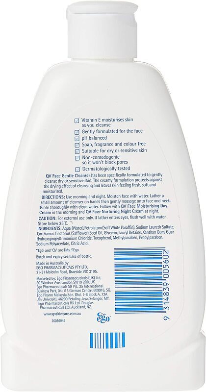 QV Face Gentle Cleanser, 250gm