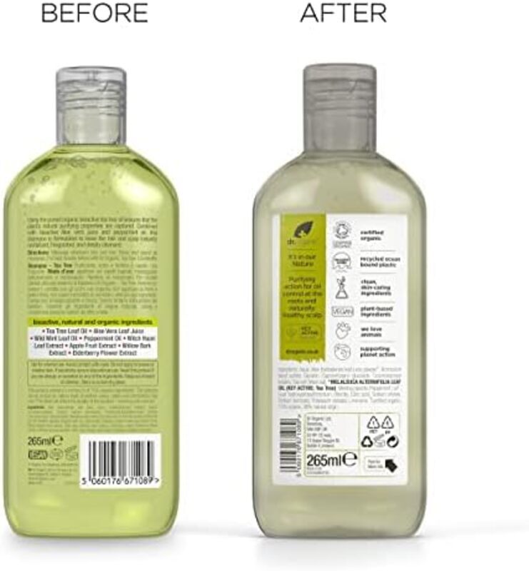 Dr.Organic Tea Tree Shampoo, 265ml