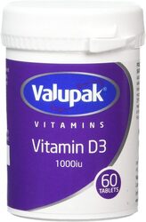 Valupak Vitamin D3 1000 Iu, 60 Tablets
