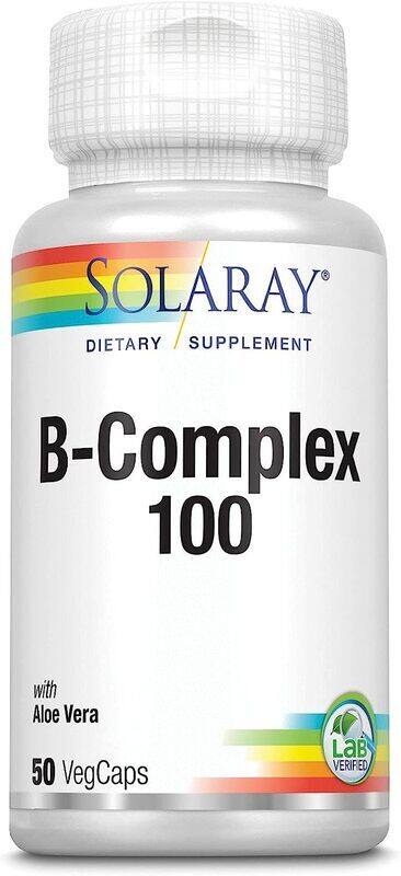 

Solaray Vitamin B-Complex 100 Vegetable Capsules, 50 Capsules