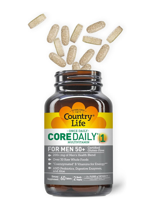 Country Life Core Daily-1 Men 50+ Multivitamins, 60 Tablets