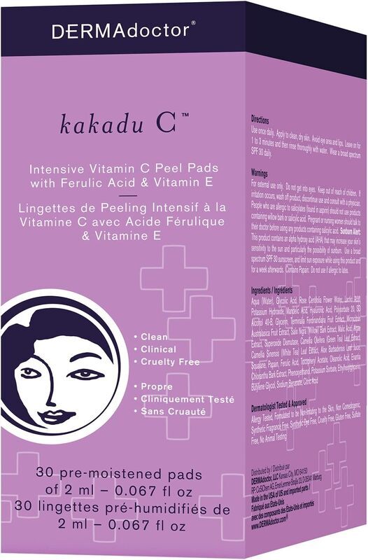 Derma Doctor Kakadu C Intensive Vitamin C Peel Pads, 30 Pads