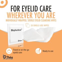 Thea Blephaclean Sterile Daily Eyelid Wipes For Blepharitis for Sensitive Skin, 20 Sheets