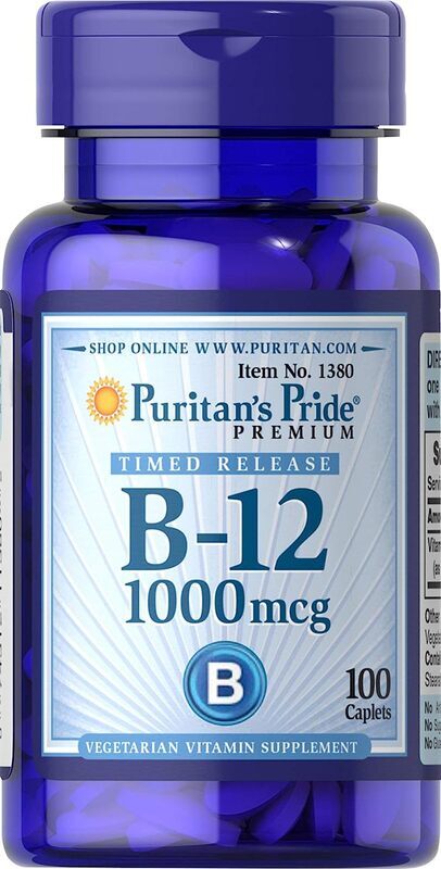 Puritan's Pride Vitamin B 12 1000 mcg Timed Release 100 Caplets