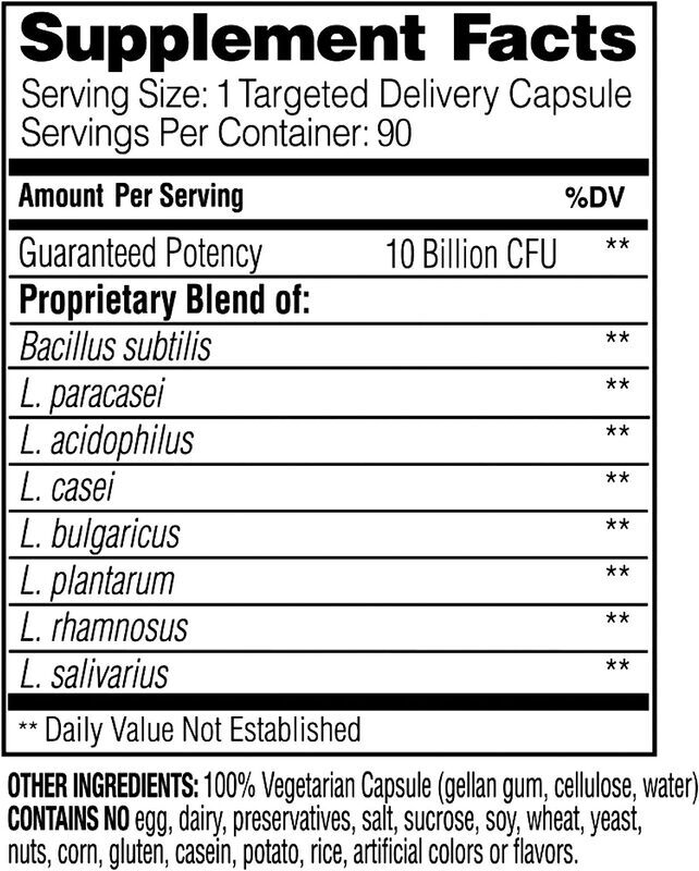 Enzymedica Pro-Bio Shelf Stable Probiotic for Healthy Digestion, 10 Billion CFU, 90 Capsules