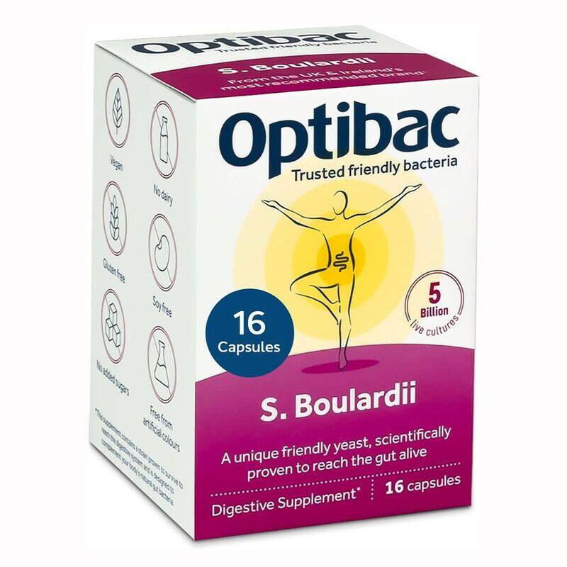 

OPTIBAC S. BOULARDII DIGESTIVE CAP 16'S
