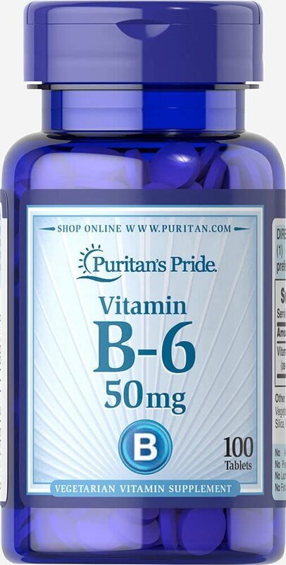 Puritan's Pride Vitamin B6 50MG Tab 100 Serving