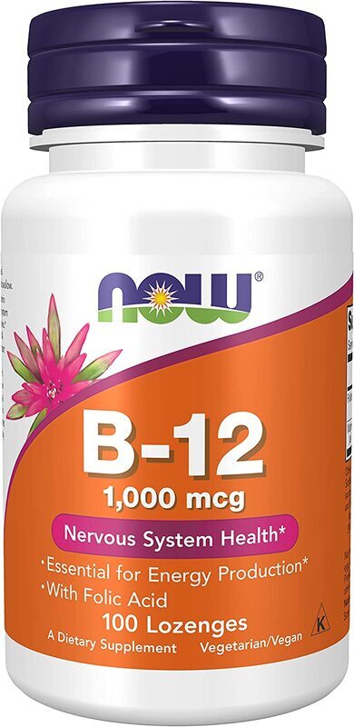 Now Foods Vitamin B 12 1000 Mcg Lozenges, 100 Capsules