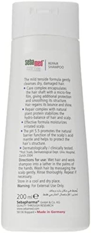 Sebamed Hair Repair Shampoo for Damaged Hair, 200ml