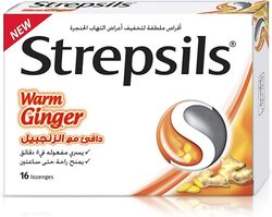 Strepsils Warm Ginger Sore Throat Pain Relief, 16 Lozenges