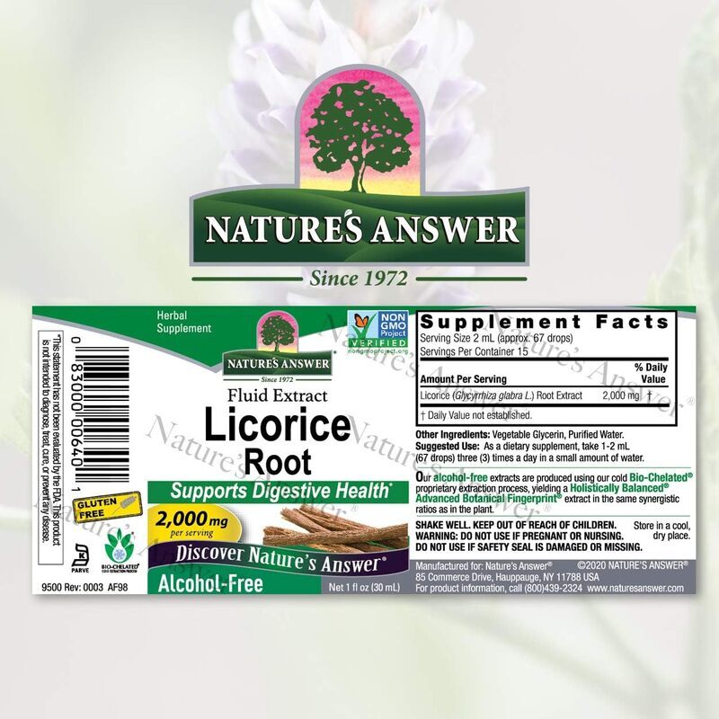 Nature's Answer Licorice Root Herbal Supplement, 1oz