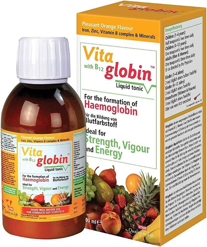 Vitane Vitaglobin with B12 Globin Liquid Syrup, 200ml
