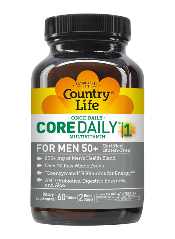 Country Life Core Daily-1 Men 50+ Multivitamins, 60 Tablets