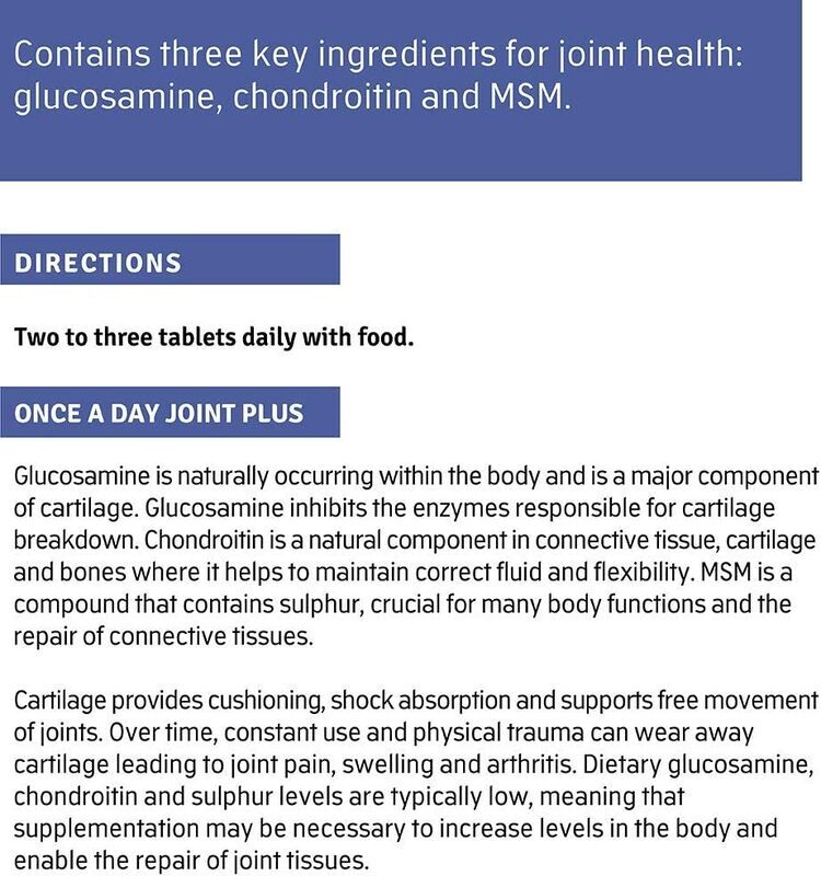 Quest Once-A-day Joint Plus Provides A Combination of 3 Key Nutrients To Support Joint Health & Ensures Higher Joint Strength, 60 Tablets