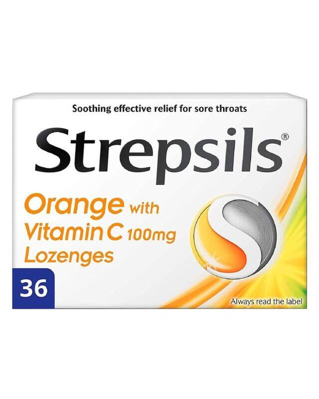 

STREPSILS SORE THROAT ORANGE VIT C 36S