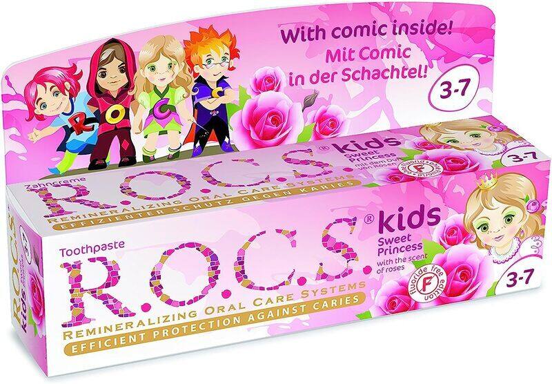 

Rocs Kids Sweet Princess with Rose Scent Toothpaste for 3-7 Year, 45gm