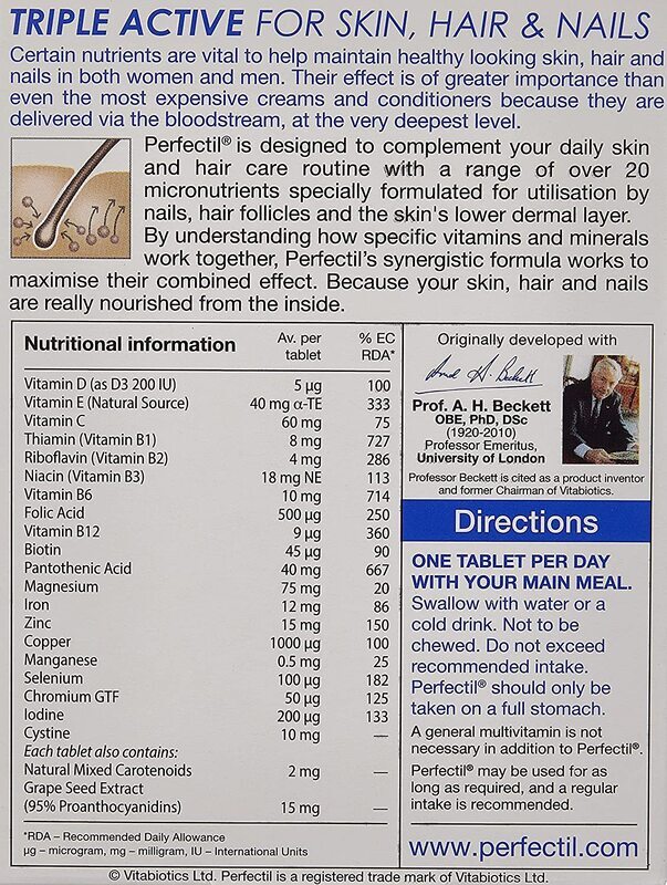 Vitabiotics Perfectil Skin, Hair and Nails Tablets