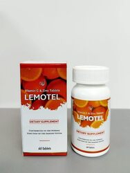 Lemotel Vitamin C and Zinc Tablets Dietary Supplement, 60 Tablets