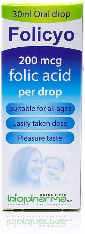 BS2 Folicyo Folic Acid Drops, 200mcg, 30ml