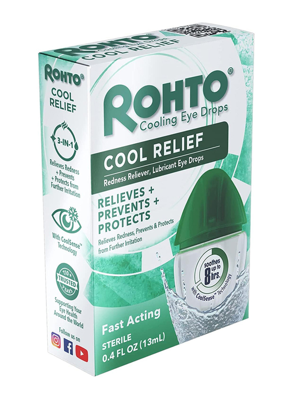 Rohto Cool Redness Relief Eye Drops, 13ml