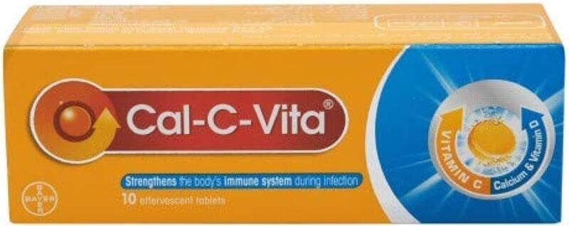 Bayer Cal-c-vita Vitamin C Calcium Vitamin D, 10 Tablets