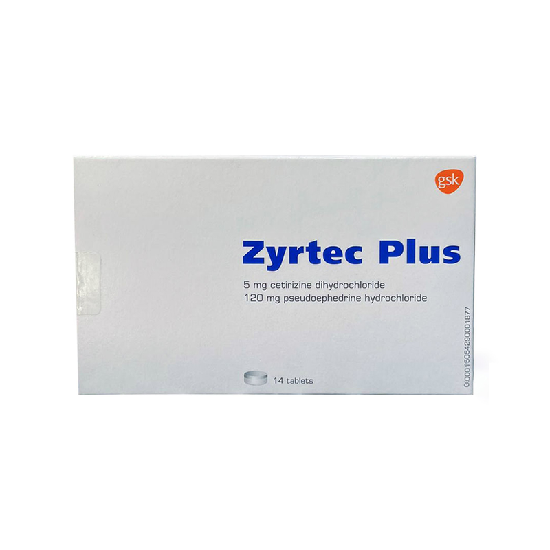 

Zyrtec Plus 5Mg/120Mg Tab 14S