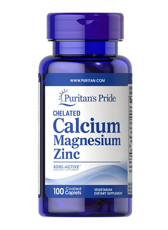 Puritans Pride Cal Mag Zinc Dietary Supplement, 100 Tablets