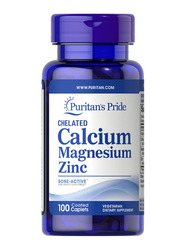 Puritans Pride Cal Mag Zinc Dietary Supplement, 100 Tablets