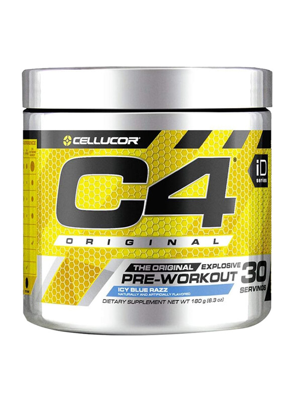 

Cellucor 30 Servings C4 Original Explosive Pre-Workout Workout Powder, 195g, Icy Blue Raz