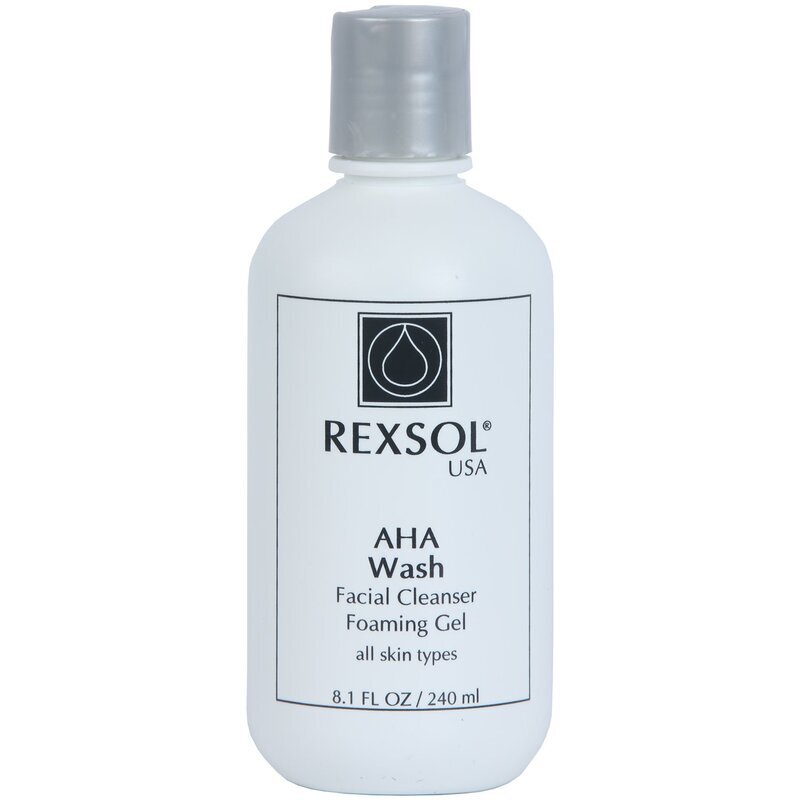 Rexsol AHA Wash Facial Cleanser With Vitamin E Arnica Extract Ginsing Extract Foaming Gel, 240ml