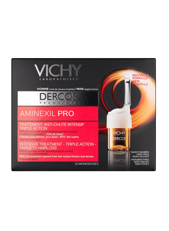

Vichy Dercos Aminexil Pro Men Ampules for Damaged Hair, 12 Pieces