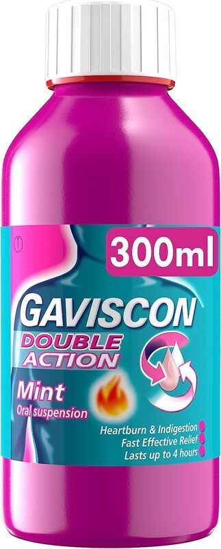 

Gaviscon Double Action Heartburn Liquid Mint, 300ml