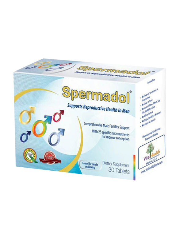 Vital Health Spermadol Tablets Dietary Supplement, 30 Tablets
