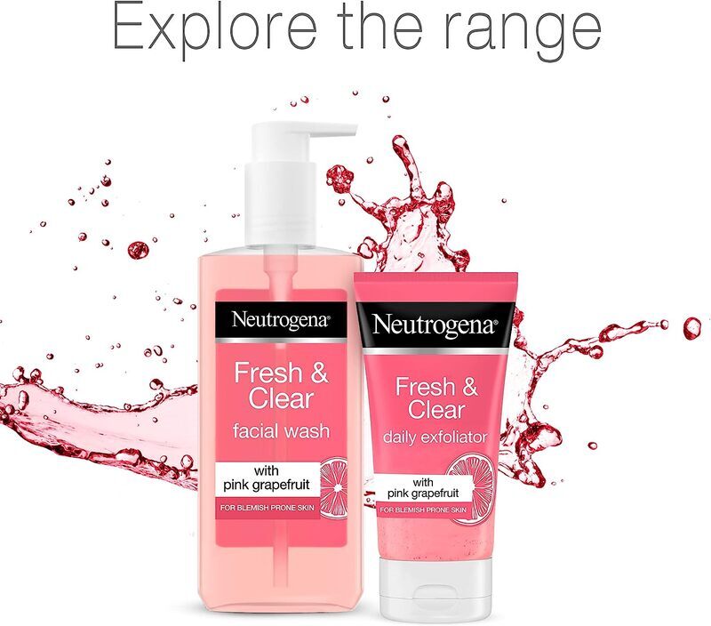 Neutrogena Fresh & Clear Daily Exfoliator Pink Grapefruit & Vitamin C Blemish Prone Skin, 150ml