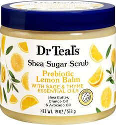 Dr Teals Shea Sugar Scrub Prebiotic Lemon Balm 538Gm