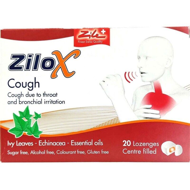 

Zilox Cough Centre Filled Lozenges 20S