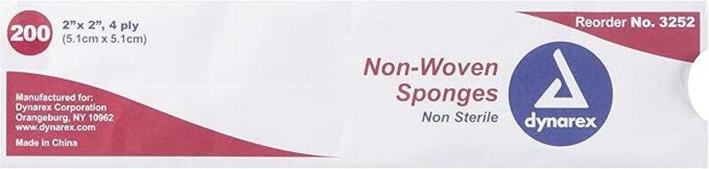 

Novamed Non Woven Sponges 2X2 Non Sterile 200S (Nws-001)