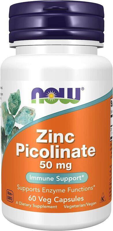 

Now Foods Zinc Picolinate Dietary Supplement, 50mg, 60 Capsules