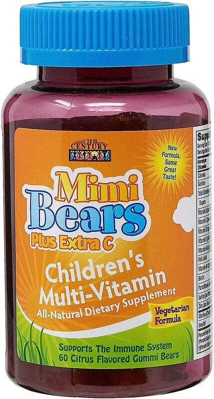 21st Century Mimi Bears Plus Extra C Chews, 60 Gummies