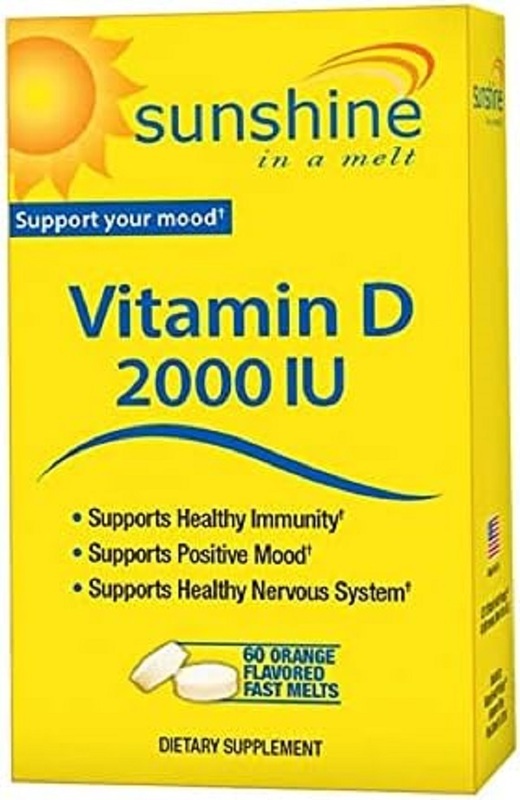 Windmill Sunshine Vitamin D Dietary Supplement, 2000iu, 60 Tablets